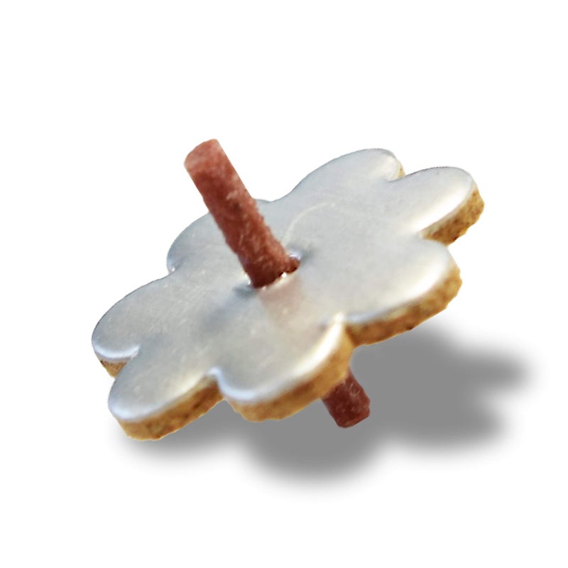 Ner Mitzvah Flower Shaped Floating Wicks - 50 Count (Approx.), Cotton Wicks and Cork Disc Holders for Oil Cups - Bonus Wick Removal Tweezers - Image 3